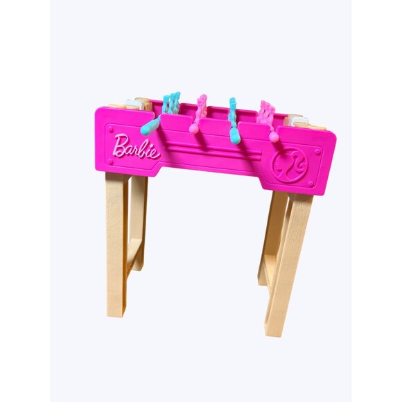 Barbie Miniature Foosball Table Toy with Dog and Water Bottle - Picture 4 of 15
